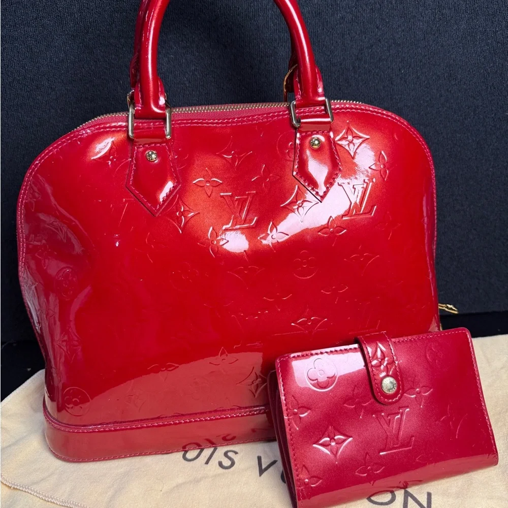 Louis Vuitton Red Patent Monogram Satchel